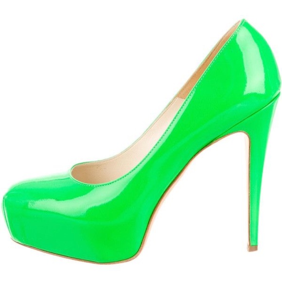 Brian Atwood Shoes - Brian Atwood Maniac Apple Green Platform Pump 8